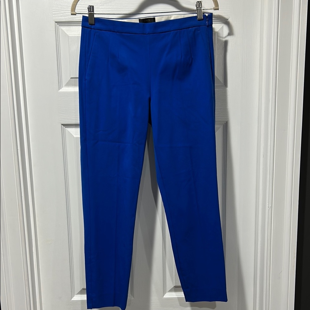 J.Crew Martie Vibrant Blue Cropped Pants with Slim Fit size 4